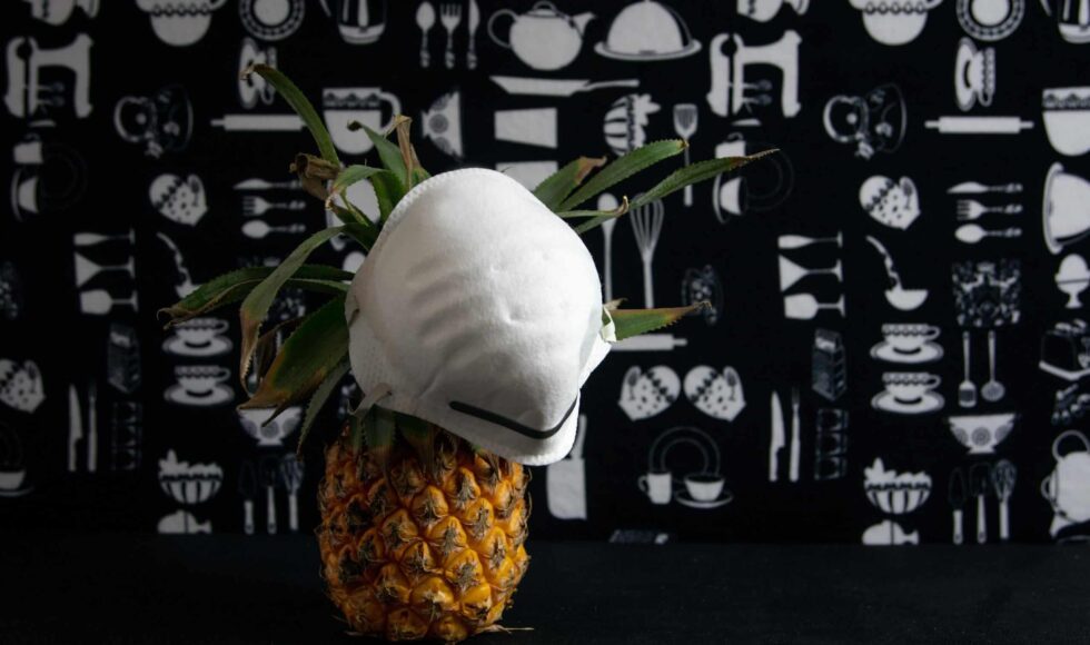 face mask on pineapple   scaled x