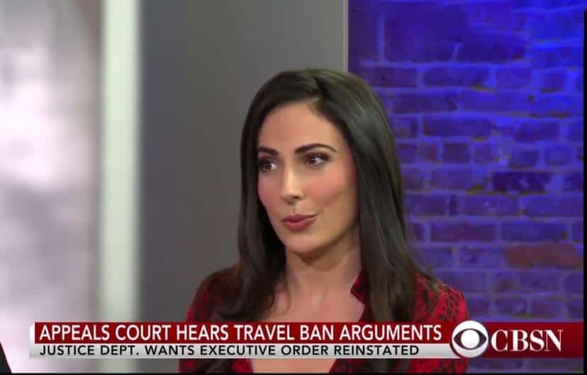 Carissa Kranz on CBSN- Live Coverage of Court Discussing President Trump's Travel Ban
